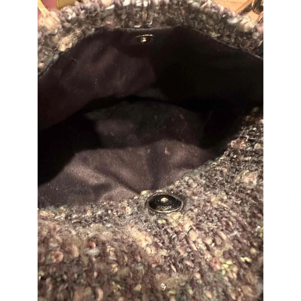 Coach Chelsea Boucle Emerson Convertible Satchel Bag BrownTweed,‎ F1171- 17818